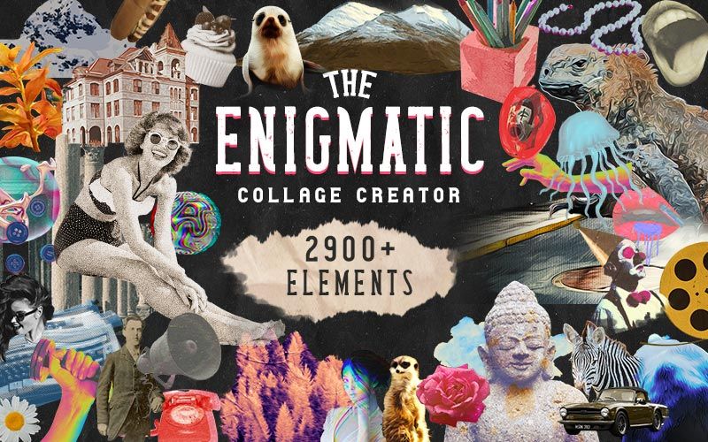 The Enigmatic Collage Creator Bundle: 2900+ Elements